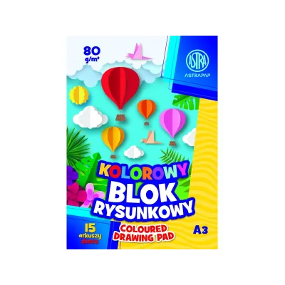 ASTRA barevné papíry A3, 15 listů, 80g/m2, mix motivů, 106021009 ASTRA barevné papíry A3, 15 listů, 80g/m2, mix motivů, 106021009