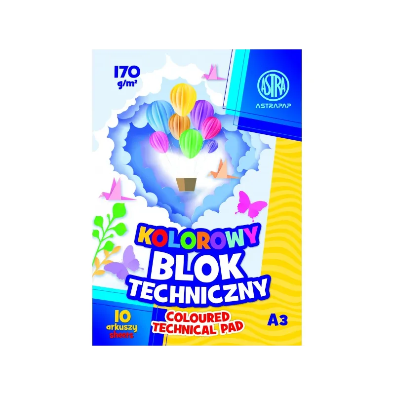 ASTRA farebné papiere A3, 10 listov, 170g/m2, mix motívov, 106021010 ASTRA farebné papiere A3, 10 listov, 170g/m2, mix motívov, 106021010