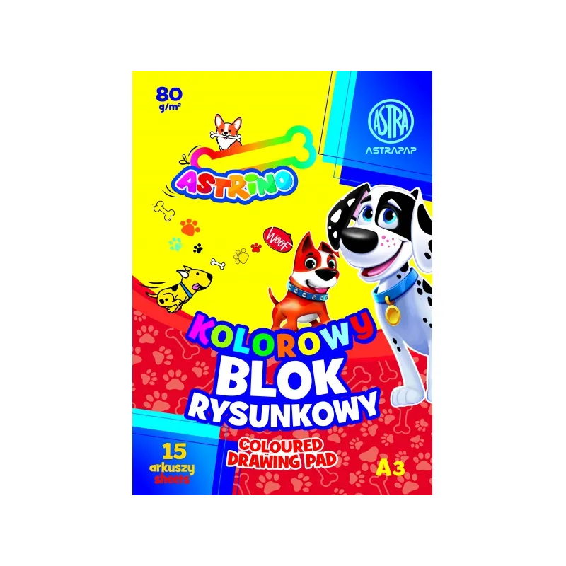 ASTRINO barevné papíry A3, 15 listů, 80g/m2, mix motivů, 106021013 ASTRINO barevné papíry A3, 15 listů, 80g/m2, mix motivů, 106021013