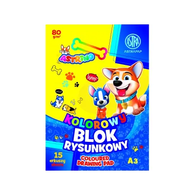 ASTRINO barevné papíry A3, 15 listů, 80g/m2, mix motivů, 106021013 ASTRINO barevné papíry A3, 15 listů, 80g/m2, mix motivů, 106021013
