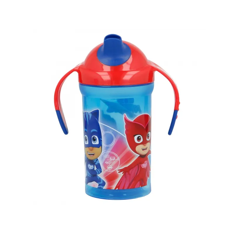 Tréninkový hrnek se silikonovým náustkem a světýlkem, PJ MASKS, 300ml, 30140 Tréninkový hrnek se silikonovým náustkem a světýlkem, PJ MASKS, 300ml, 30140