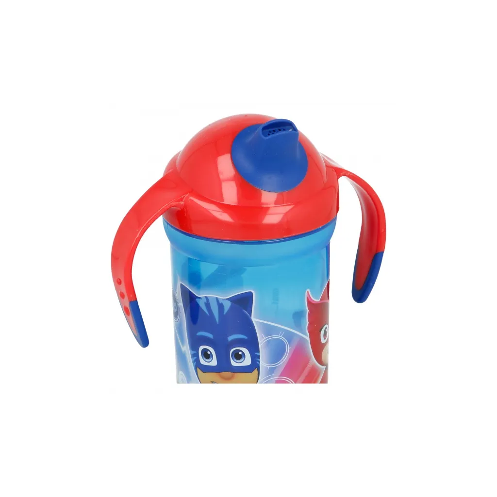 Tréningový hrnček so silikónovým náustkom a svetielkom, PJ MASKS, 300ml, 30140