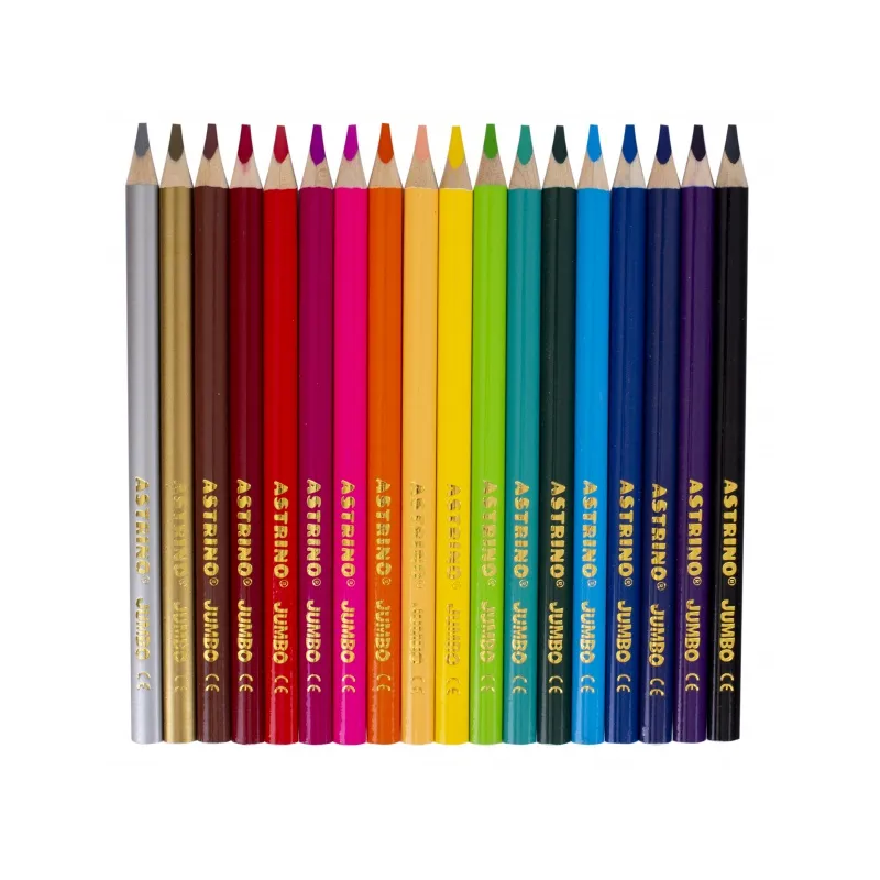 ASTRINO Školské ergonomické okrúhle farbičky JUMBO 18ks + strúhadlo, 312221002 ASTRINO Školské ergonomické okrúhle farbičky JUMBO 18ks + strúhadlo, 312221002
