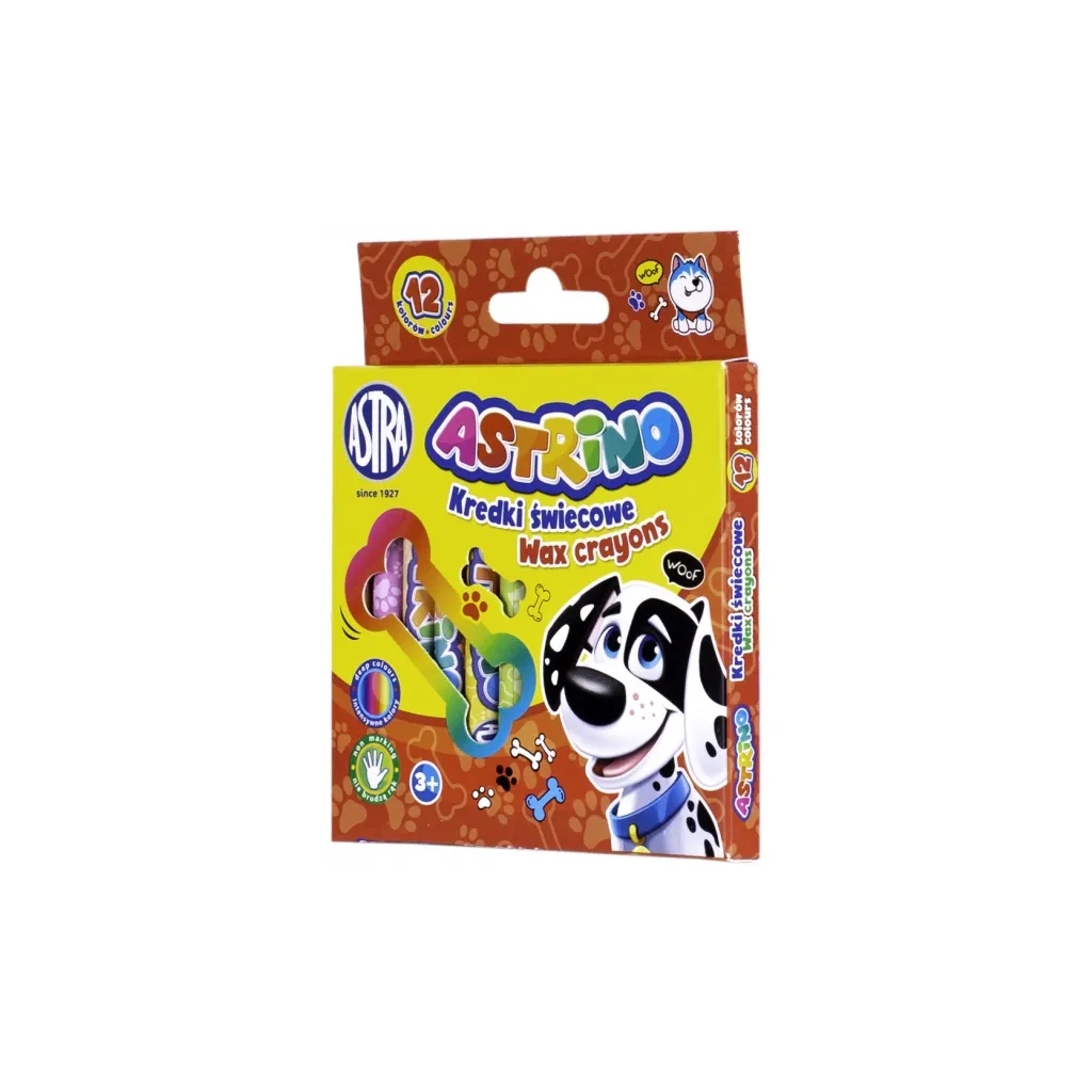 ASTRINO Detské voskové farbičky, sada 12ks, 316121003