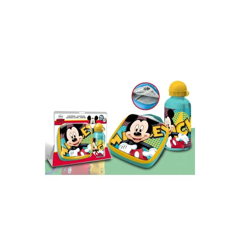 Termo taška / box na desiatu + ALU fľaša 400ml MICKEY MOUSE Termo taška / box na desiatu + ALU fľaša 400ml MICKEY MOUSE