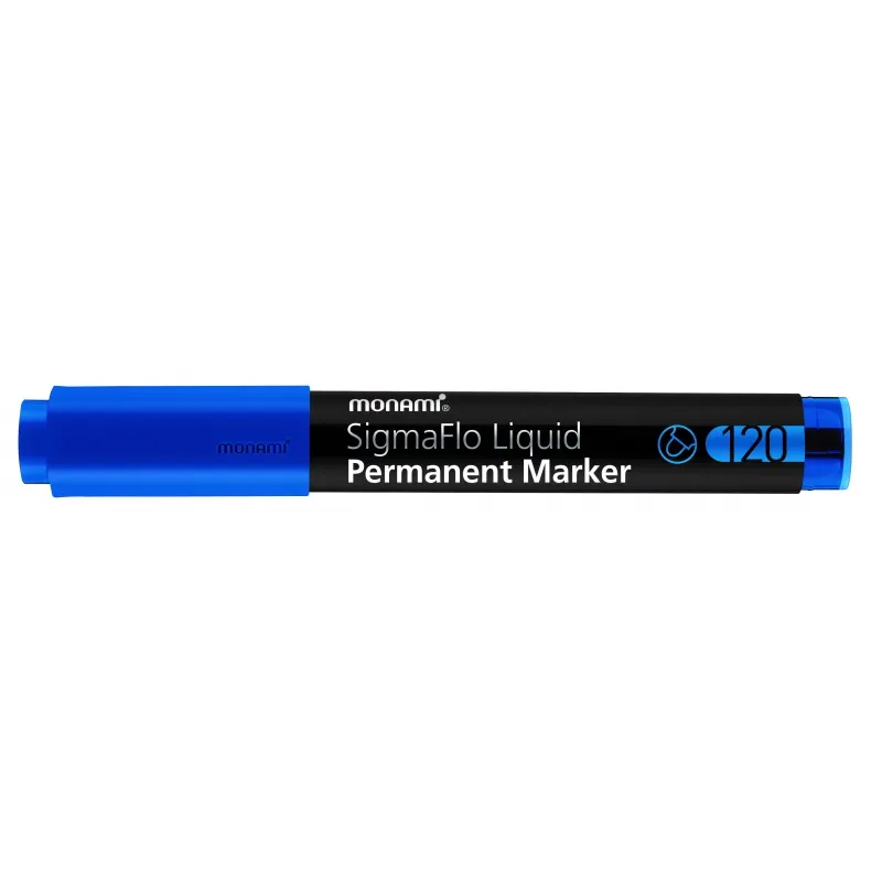 Permanentný popisovač Monami SigmaFlo 120, 1,5mm, Modrý Permanentný popisovač Monami SigmaFlo 120, 1,5mm, Modrý