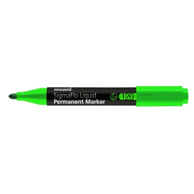 Permanentný popisovač Monami SigmaFlo 120, 1,5mm, Zelený Permanentný popisovač Monami SigmaFlo 120, 1,5mm, Zelený