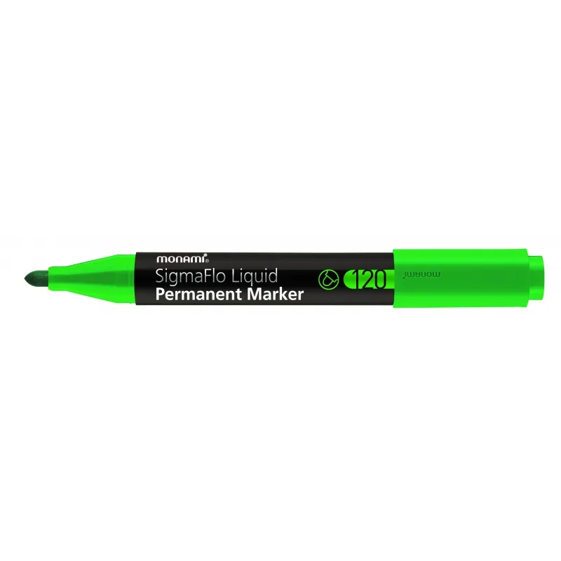 Permanentný popisovač Monami SigmaFlo 120, 1,5mm, Zelený Permanentný popisovač Monami SigmaFlo 120, 1,5mm, Zelený