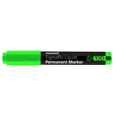 Permanentný popisovač Monami SigmaFlo 120, 1,5mm, Zelený Permanentný popisovač Monami SigmaFlo 120, 1,5mm, Zelený
