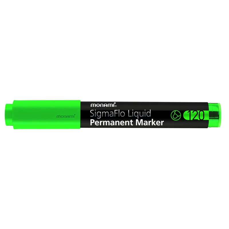 Permanentný popisovač Monami SigmaFlo 120, 1,5mm, Zelený Permanentný popisovač Monami SigmaFlo 120, 1,5mm, Zelený