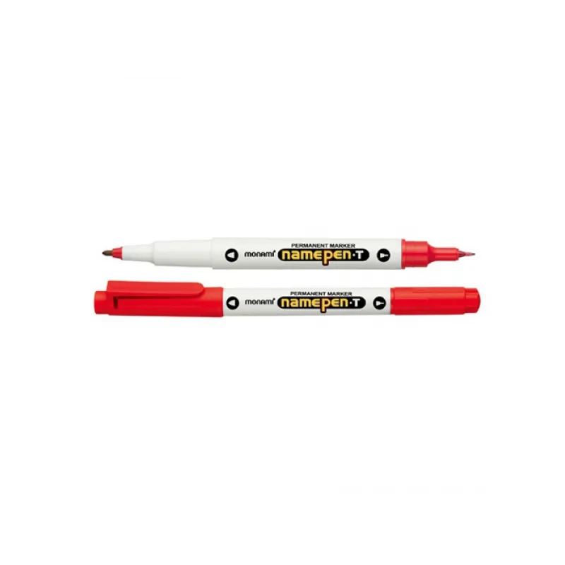 Permanentný univerzálny obojstranný popisovač Monami NAME PEN, Červený Permanentný univerzálny obojstranný popisovač Monami NAME PEN, Červený