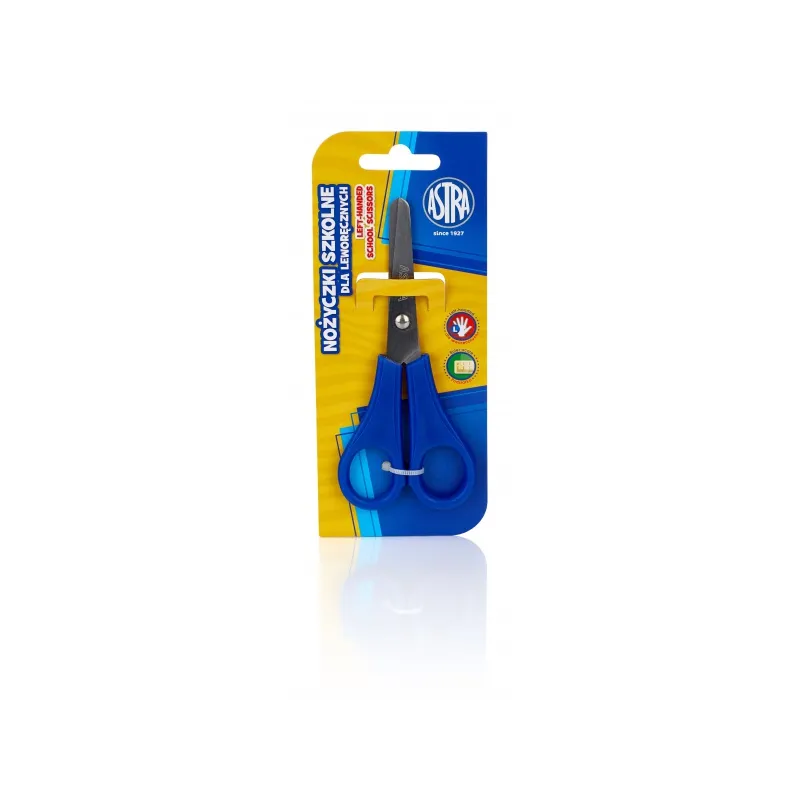 ASTRA Školní nůžky pro leváky 13cm, blistr, mix barev, 407118003