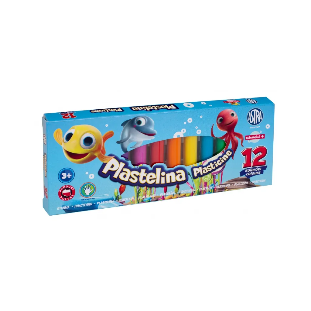 MINI-MINI Školní plastelína 12 barev, 303221009