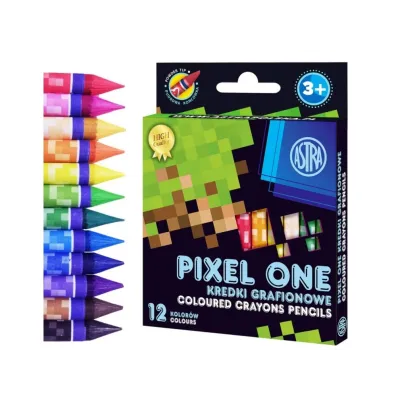 Detské grafitové farbičky bez dreva MINECRAFT Pixel One, sada 12ks, 316121007