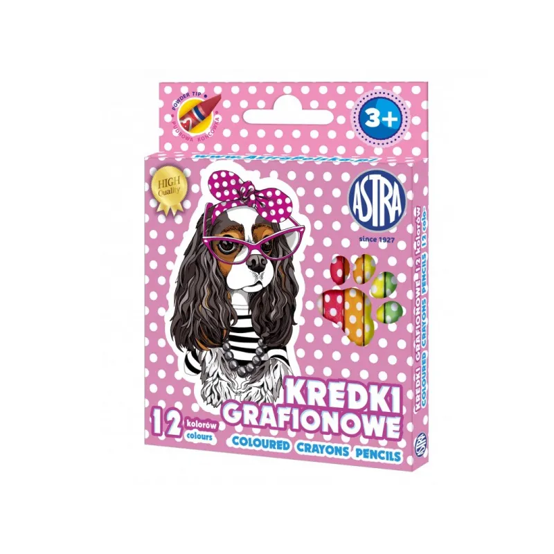 Detské grafitové farbičky bez dreva SWEET DOGS, sada 12ks, 316121010