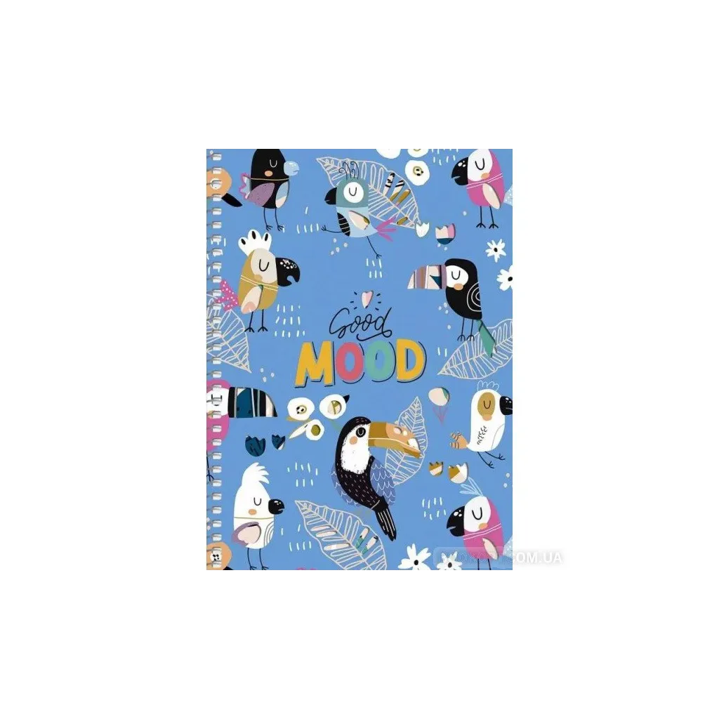 SHKOLYARYK Dizajnový blok so špirálou A5, 80 listov, štvorčekový, mix motívov, 104021032