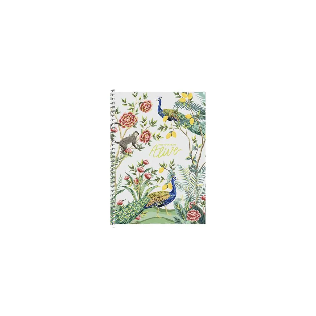 SHKOLYARYK Dizajnový blok so špirálou A5, 96 listov, štvorčekový, mix motívov, 104021034