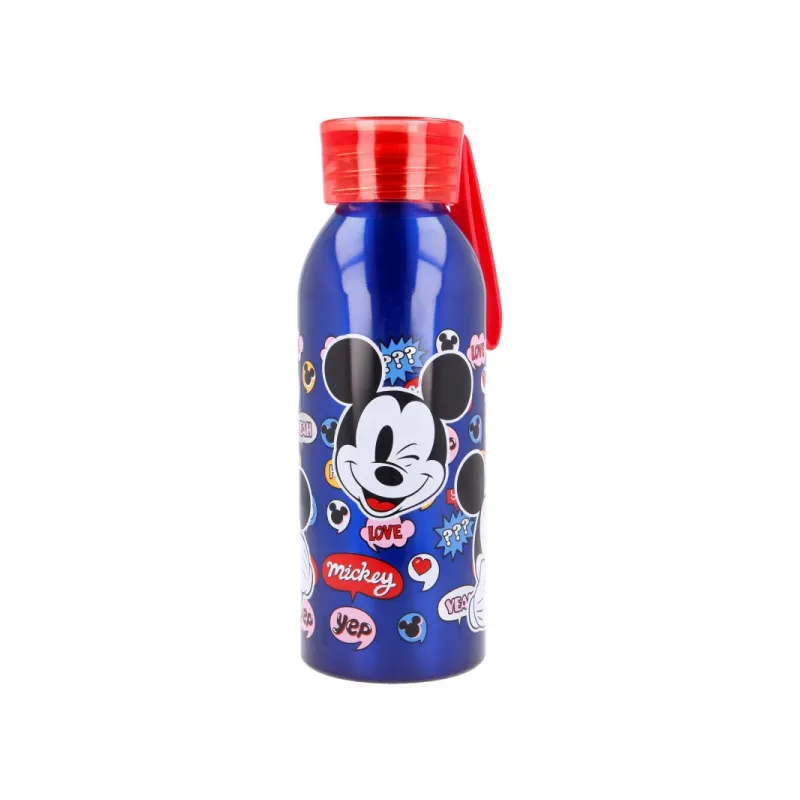 Hliníková fľaša so silikónovým pútkom MICKEY MOUSE, 510ml, 50124