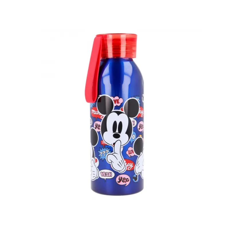 Hliníková fľaša so silikónovým pútkom MICKEY MOUSE, 510ml, 50124