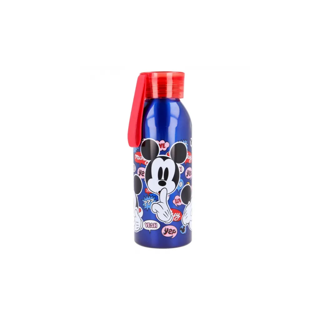 Hliníková fľaša so silikónovým pútkom MICKEY MOUSE, 510ml, 50124