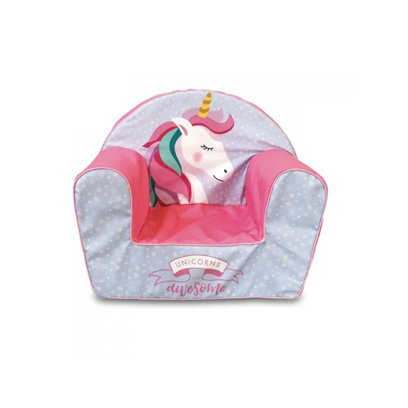 Penové kreslo Zaska UNICORN do detskej izby, ZK50779 – pohodlné a bezpečné pre deti