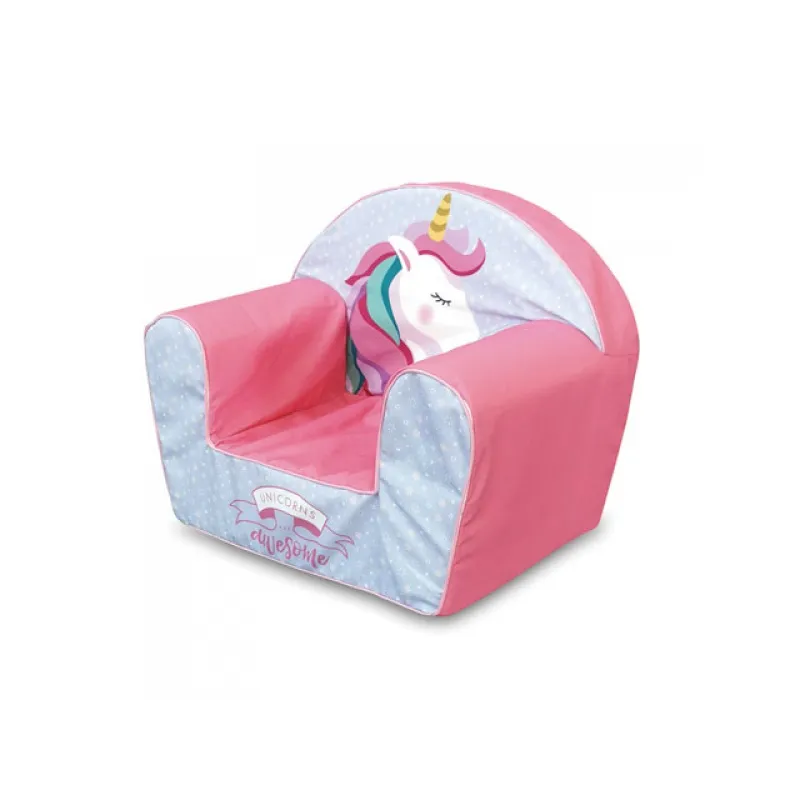 Penové kreslo Zaska UNICORN do detskej izby, ZK50779 – pohodlné a bezpečné pre deti