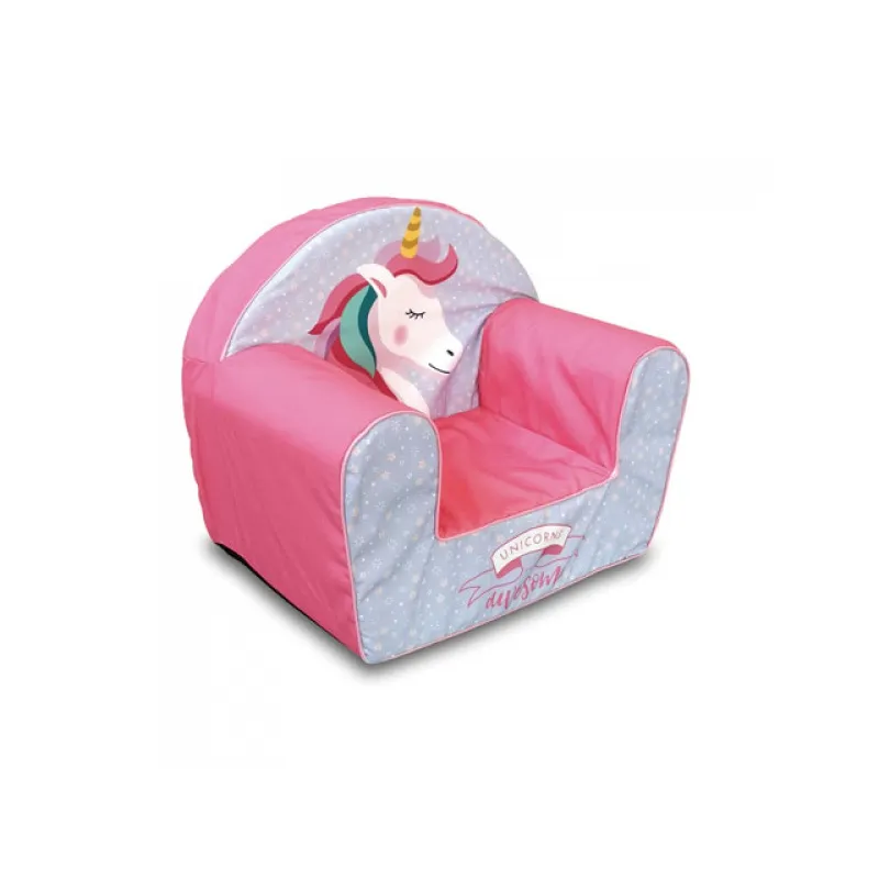 Penové kreslo Zaska UNICORN do detskej izby, ZK50779 – pohodlné a bezpečné pre deti