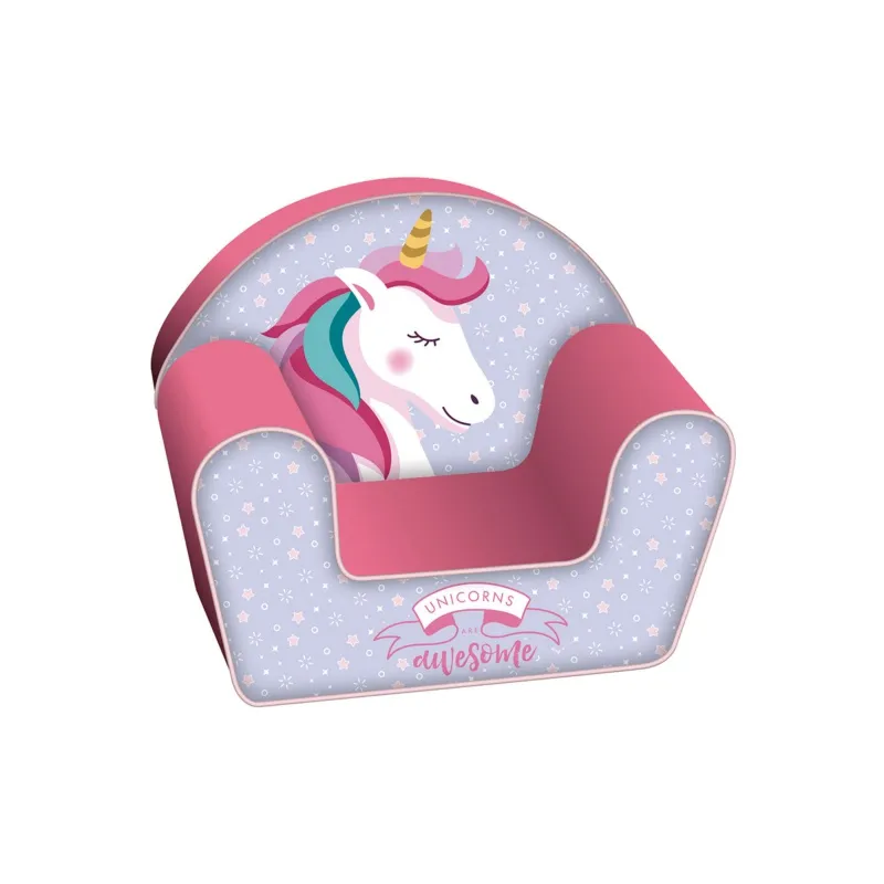 Penové kreslo Zaska UNICORN do detskej izby, ZK50779 – pohodlné a bezpečné pre deti