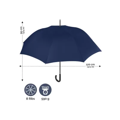 PERLETTI Unisex automatický golfový dáždnik TECHNOLOGY / modrá, 21669 PERLETTI Unisex automatický golfový dáždnik TECHNOLOGY / modrá, 21669