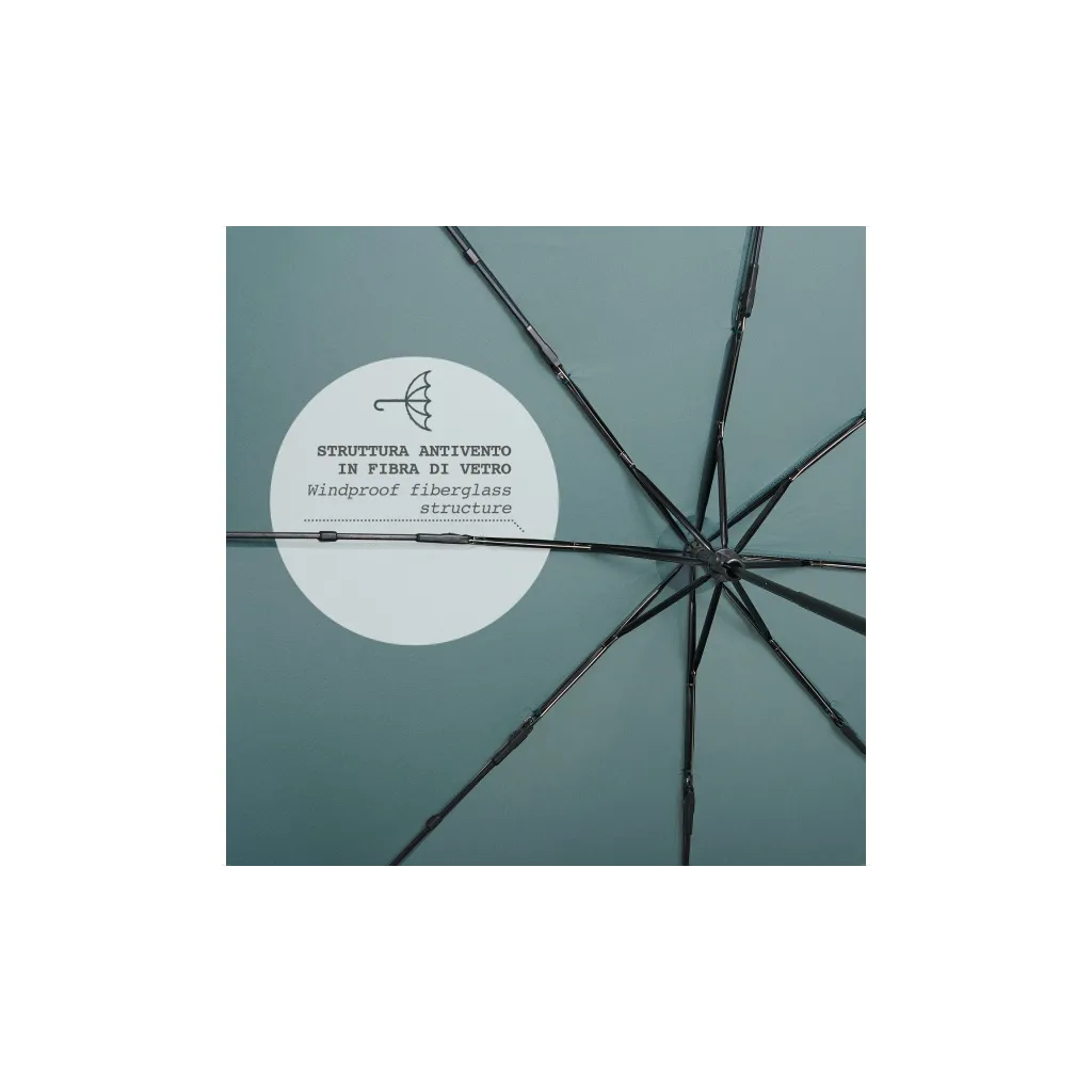 PERLETTI GREEN Dámský skládací deštník / břidlicově šedá, 19110
