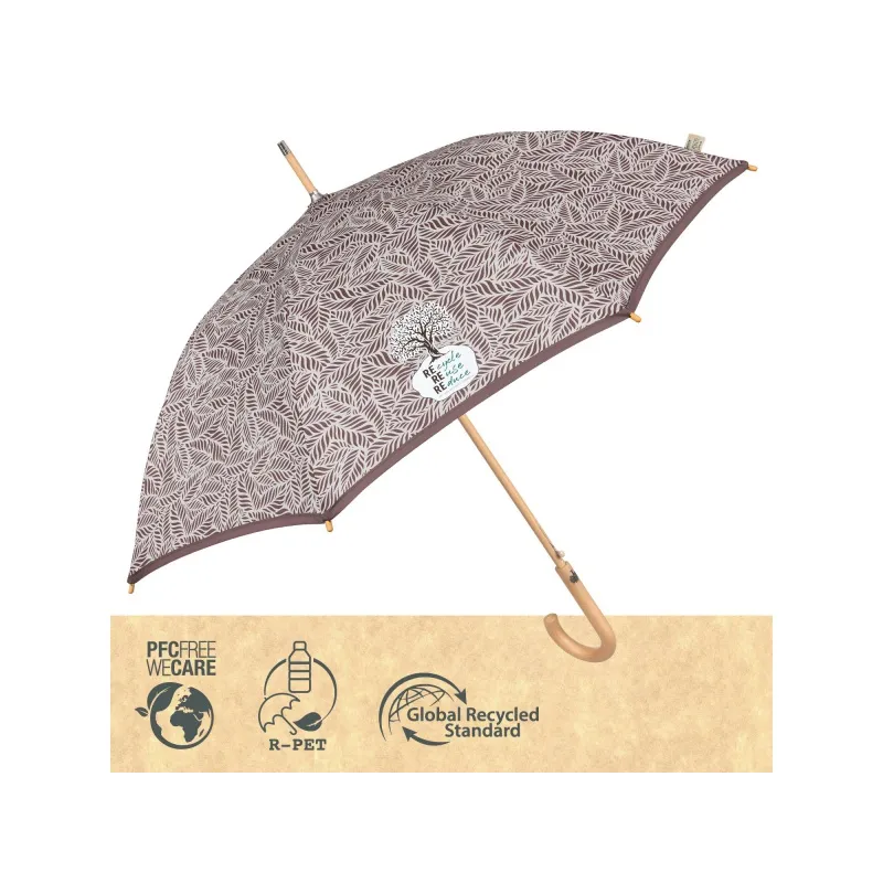 PERLETTI GREEN Dámsky automatický dáždnik / tehlová červená, 19114