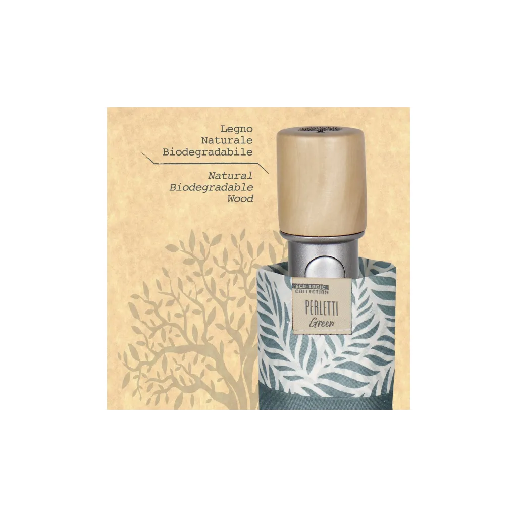 PERLETTI GREEN Dámsky skladací dáždnik / tehlová červená, 19116