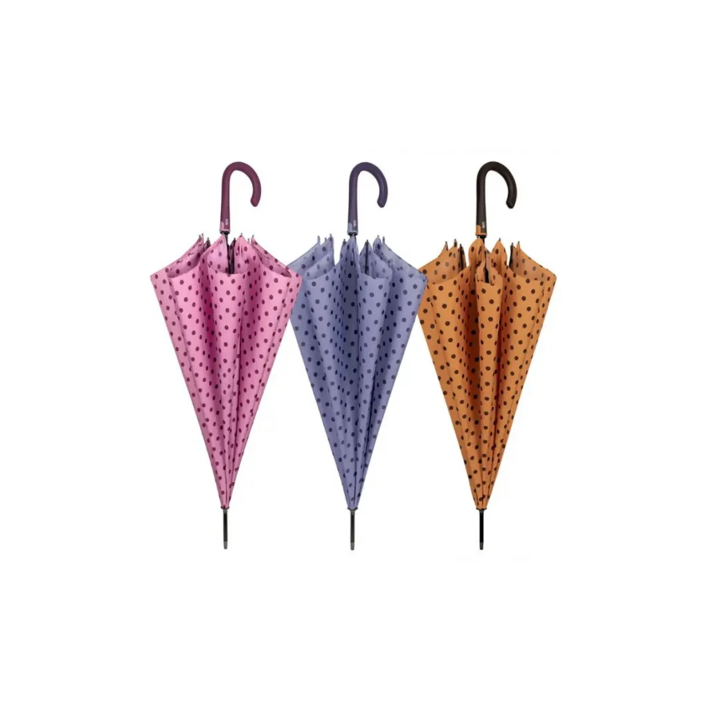 PERLETTI dámsky automatický dáždnik DOTS ružová – priemer 112 cm, vetruodolný