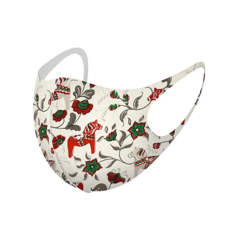 Neoprénové rúško pre dospelých CHRISTMAS White Neoprénové rúško pre dospelých CHRISTMAS White
