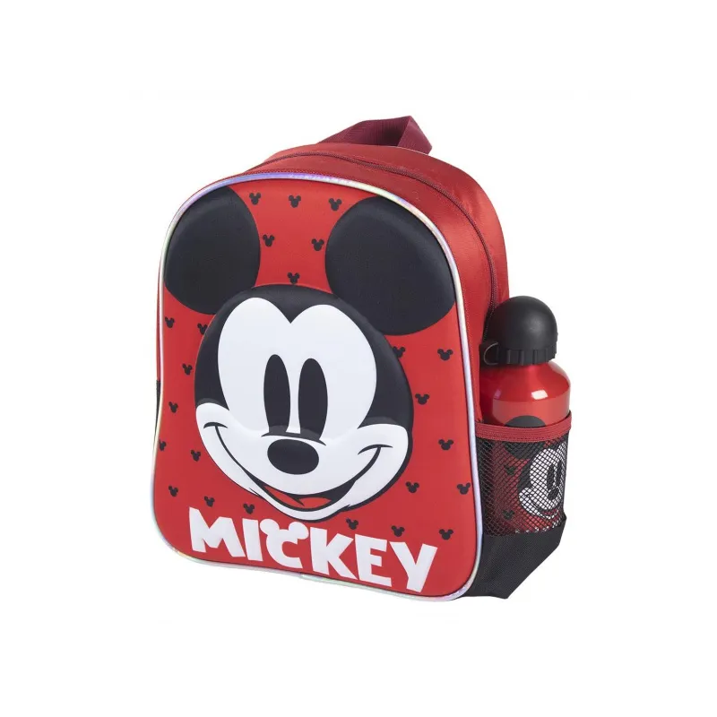 Súprava / Detský 3D batoh + Športová hliníková fľaša MICKEY MOUSE, 2100003588