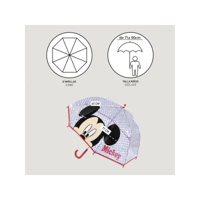 Detský dáždnik MICKEY MOUSE Transparent, 2400000617 Detský dáždnik MICKEY MOUSE Transparent, 2400000617