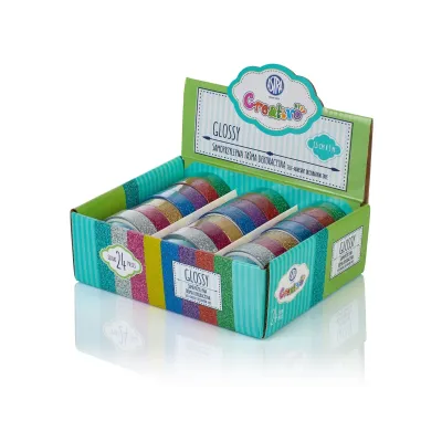 CREATIVO Dekorační washi páska 15 mm x 5 m, mix motivů GLOSSY, 421118001 CREATIVO Dekorační washi páska 15 mm x 5 m, mix motivů GLOSSY, 421118001