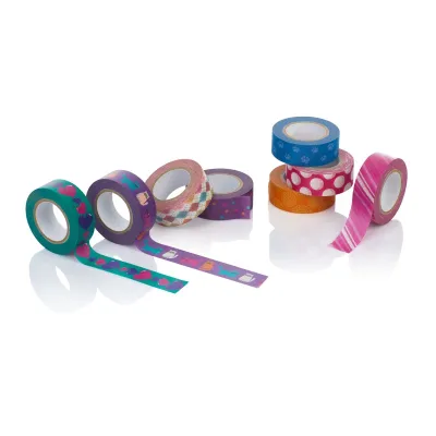 CREATIVO Dekoračná washi páska 15 mm x 10 m, mix motívov FANCY, 421118002 CREATIVO Dekoračná washi páska 15 mm x 10 m, mix motívov FANCY, 421118002