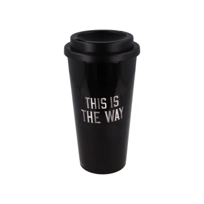 Plastová termo sklenička s víkem STAR WARS Mandalorian, 520ml, 04869 Plastová termo sklenička s víkem STAR WARS Mandalorian, 520ml, 04869