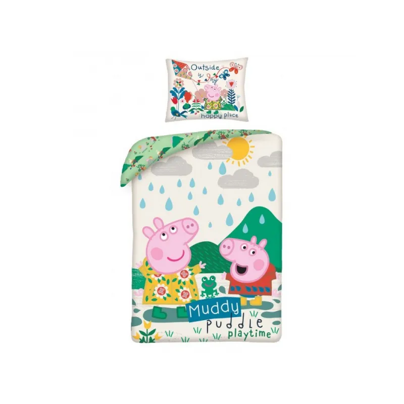 HALANTEX Bavlněné povlečení v sáčku PEPPA PIG, 140/200+70/90, PE-3240BL HALANTEX Bavlněné povlečení v sáčku PEPPA PIG, 140/200+70/90, PE-3240BL