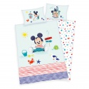 HERDING GREEN Dětské bavlněné povlečení do postýlky MICKEY MOUSE, 100/135+40/60