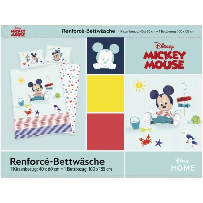 HERDING GREEN Dětské bavlněné povlečení do postýlky MICKEY MOUSE, 100/135+40/60 HERDING GREEN Dětské bavlněné povlečení do postýlky MICKEY MOUSE, 100/135+40/60