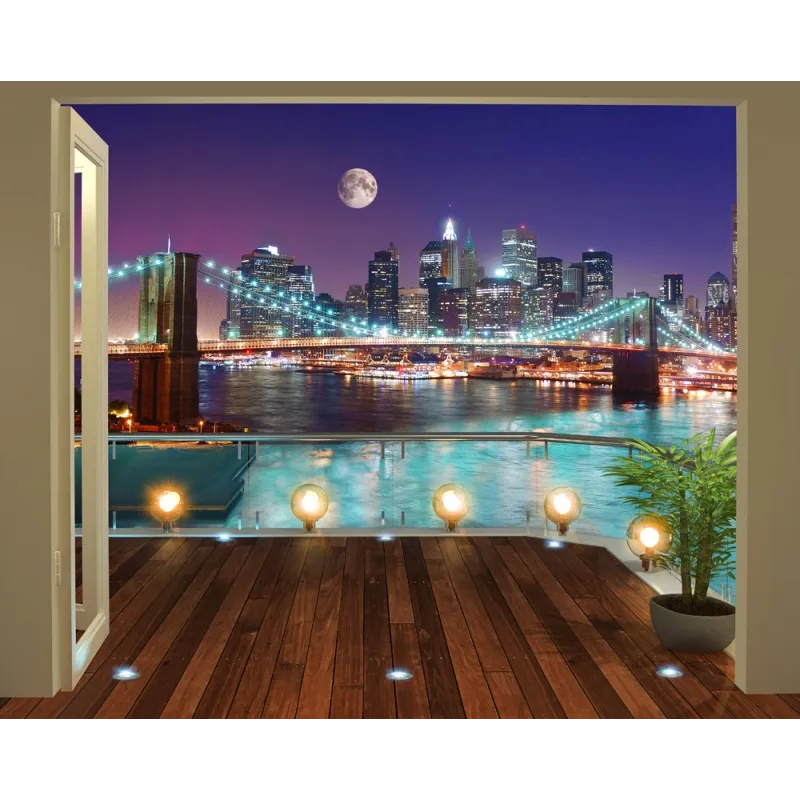 WALLTASTIC  Fototapeta 243 x 304cm BROOKLYN Bridge, 43626