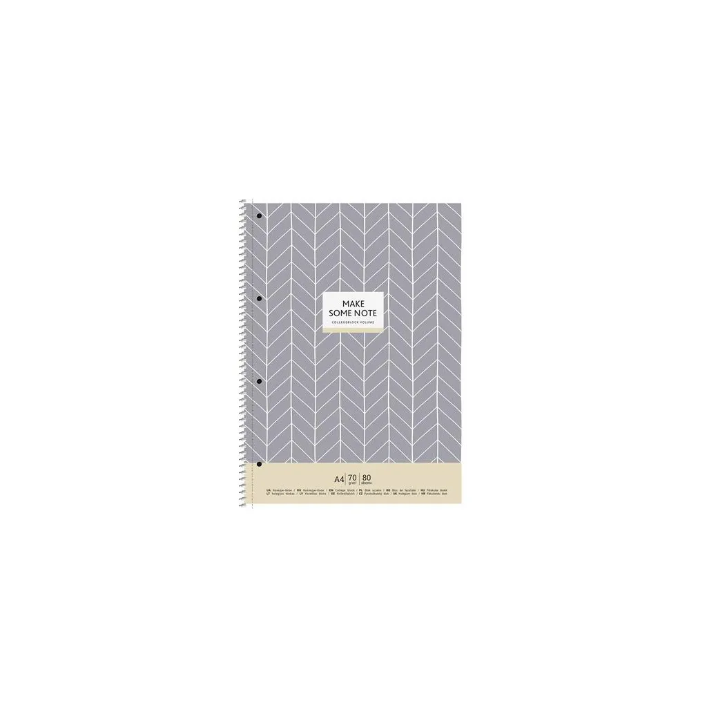 SHKOLYARYK Dizajnový blok so špirálou A4+, 80 listov, štvorčekový, mix motívov, 104021005