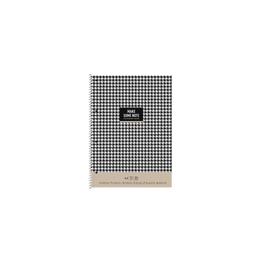 SHKOLYARYK Dizajnový blok so špirálou A4+, 80 listov, štvorčekový, mix motívov, 104021005