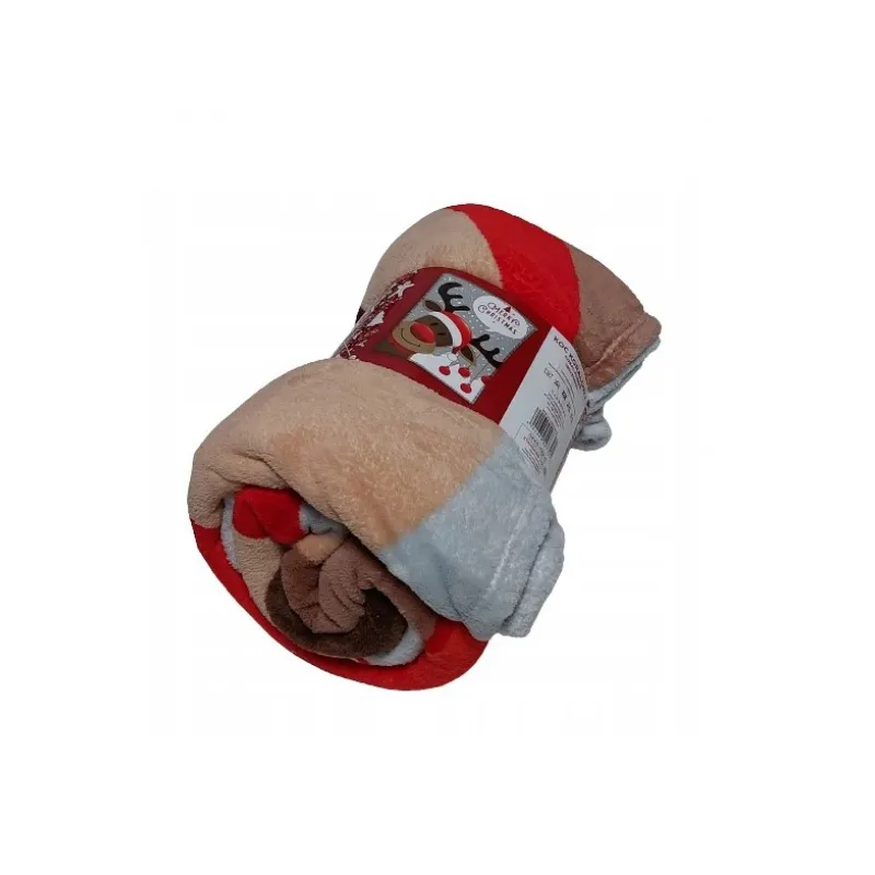 CARBOTEX Supersoft vianočná flísová deka 150/200cm SOBÍK Coral, KNL211002 CARBOTEX Supersoft vianočná flísová deka 150/200cm SOBÍK Coral, KNL211002