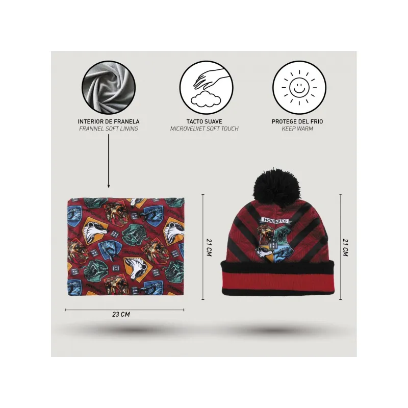 Detský zimný set v darčekovom balení (čiapka, nákrčník, rukavice) HARRY POTTER, 2200007942 Detský zimný set v darčekovom balení (čiapka, nákrčník, rukavice) HARRY POTTER, 2200007942