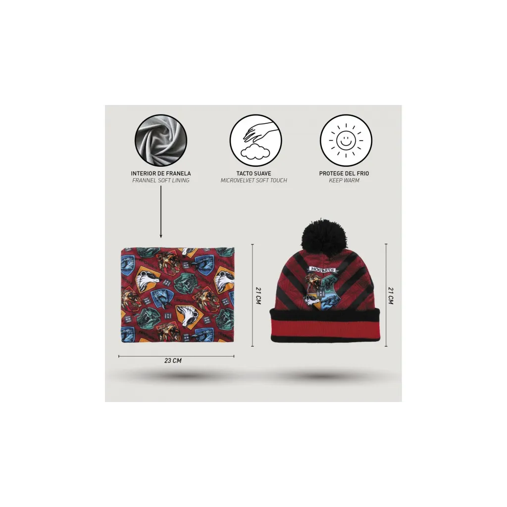Detský zimný set v darčekovom balení (čiapka, nákrčník, rukavice) HARRY POTTER, 2200007942