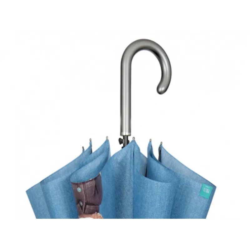 PERLETTI Automatický deštník DENIM TEDDY / tmavomodrý, 26204