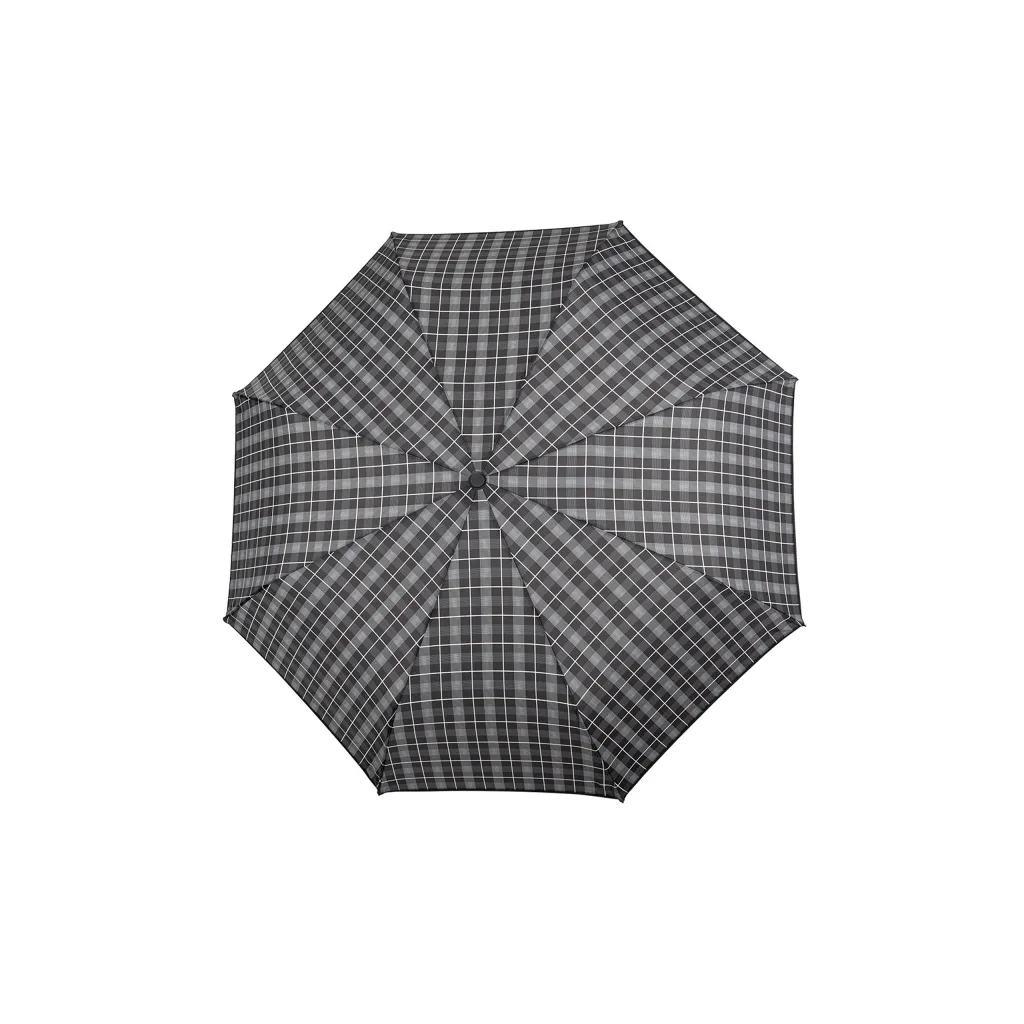 PERLETTI Pánsky automatický dáždnik TIME / sivý prúžok, 21712